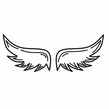 Wings icon, Stock Illustration