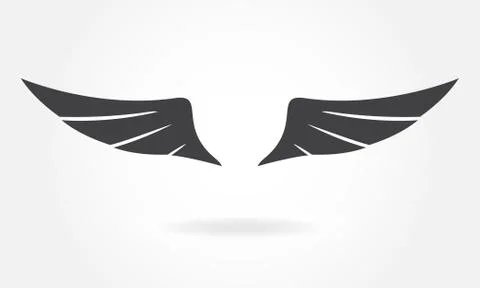 Wings icon or symbol. Vector illustration. Stock Illustration