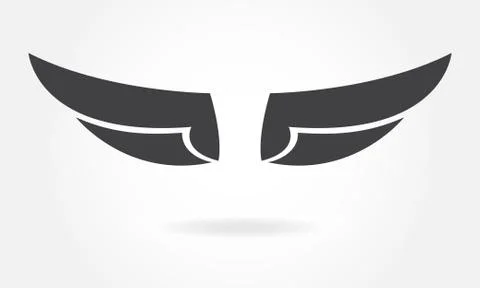 Wings icon or symbol. Vector illustration. Stock Illustration