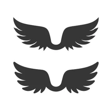 Wings Icon on White Background. Vector Stock Illustration