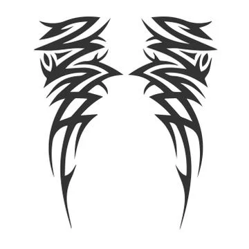 Wings icon on a white background. Vector illustration Stock Illustration