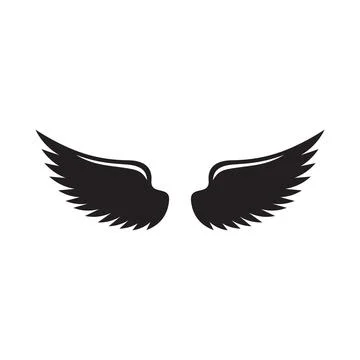 Wings Icon on White Background. Vector Stock Illustration