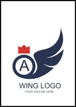 Wings Logo design Stock Illustration