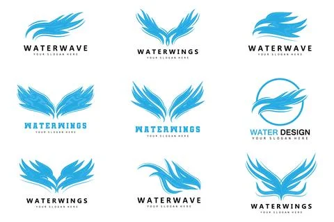 Wings Logo Design, Shield Wings Vector, Bird Feather Illustration Illustration