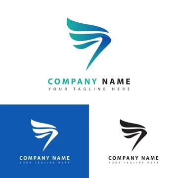 Wings logo design template. Stock Illustration