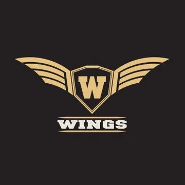 Wings logo. Stock Illustration