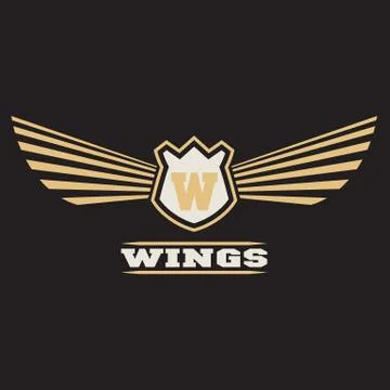 Wings logo. Stock Illustration