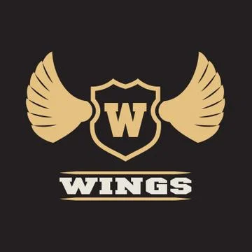 Wings logo. Stock Illustration