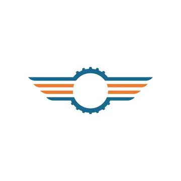 Wings logo symbol icon vector illustration Stock Illustration