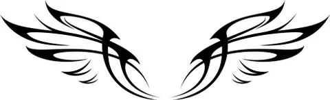 Wings Ornaments Stock Illustration