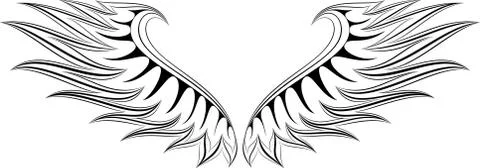 Wings Ornaments Stock Illustration