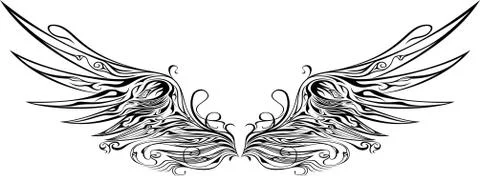 Wings Ornaments Stock Illustration
