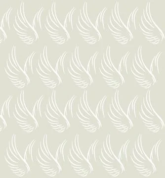 Wings pattern illustrations, decorative background Stock Illustration