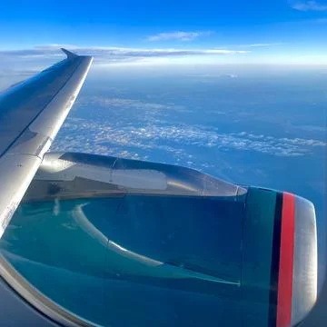 Wings of a plane  Stock Photos