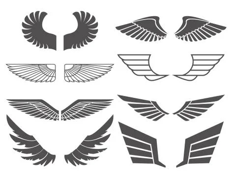Wings set 2 Free Stock Illustration