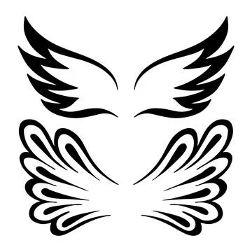 Wings set vector illustration isolated Illustrazione stock