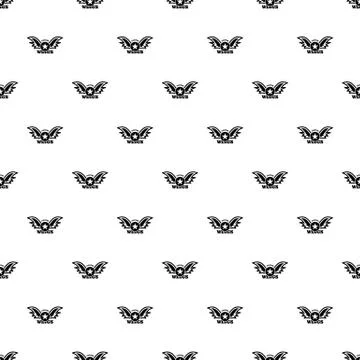 Wings star fighter pattern seamless vector Illustrazione stock