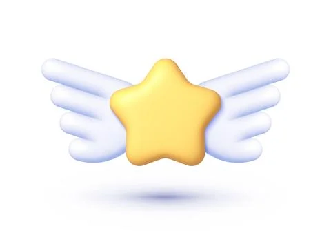 Wings template 3d on white background. Vector illustration design Stock Illustration