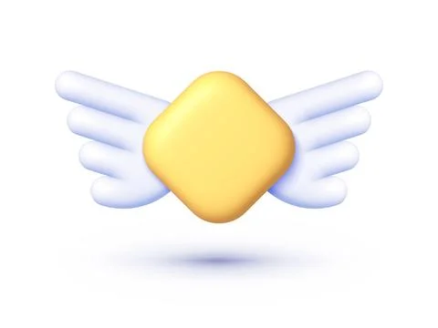 Wings template 3d on white background. Vector illustration design Stock Illustration