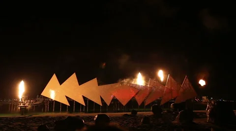 Wings of time performed on the beach in Sentosa, Singapore. 動画素材 47792948