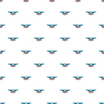 Wings veterans day pattern seamless Stock Illustration