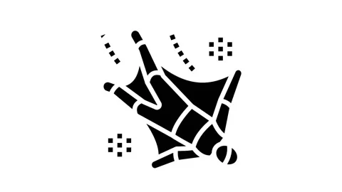 Wingsuit fly extremal man glyph icon animation Stock Footage 157258836