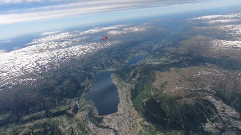 Wingsuit skydiving Stock Footage 103249718