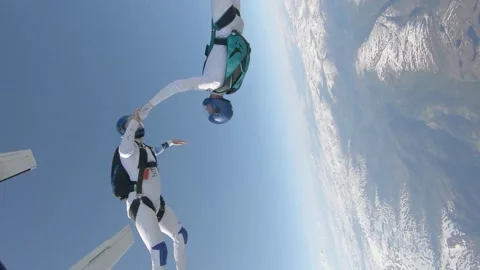 Wingsuit skydiving Stock Footage 136754123