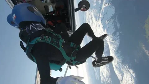 Wingsuit skydiving Stock Footage 136754726