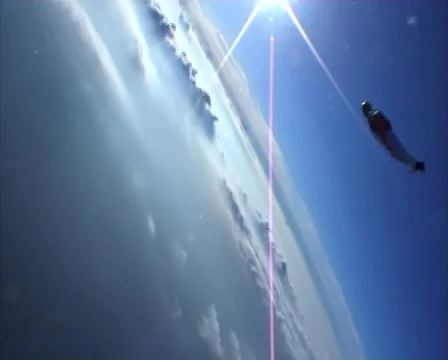 Wingsuit skydiving jump Stock Footage 44520468