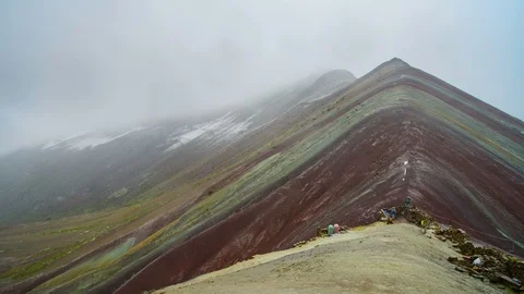 Winicunca Rainbow Mountain Stock Footage 96807616