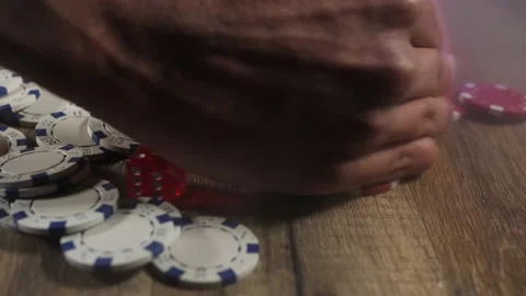 Wining the poker game Stock Footage 160913702