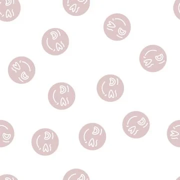 Wink emoji glyph seamless pattern Ilustración de archivo