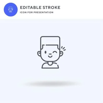Wink icon vector, filled flat sign, solid pictogram isolated on white, logo Ilustración de archivo