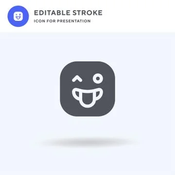 Wink icon vector, filled flat sign, solid pictogram isolated on white, logo Ilustración de archivo