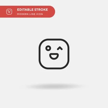 Wink Simple vector icon. Illustration symbol design template for web mobile U Ilustración de archivo