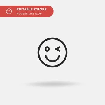 Wink Simple vector icon. Illustration symbol design template for web mobile U Ilustración de archivo