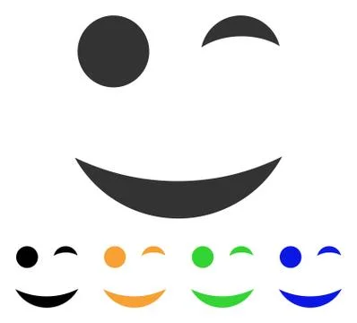 Wink Smile Vector Icon Ilustración de archivo