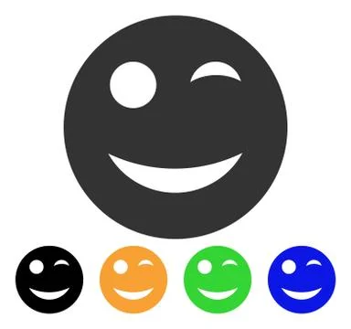 Wink Smiley Vector Icon Ilustración de archivo
