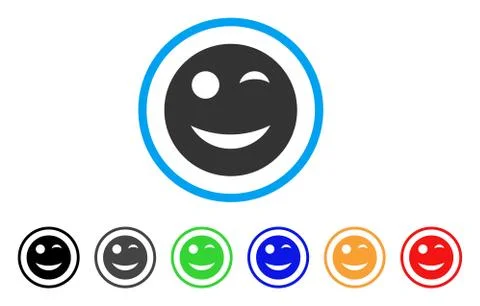 Wink Smiley Vector Icon Ilustración de archivo