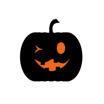 Winked Jack O' Lantern Stock Illustration