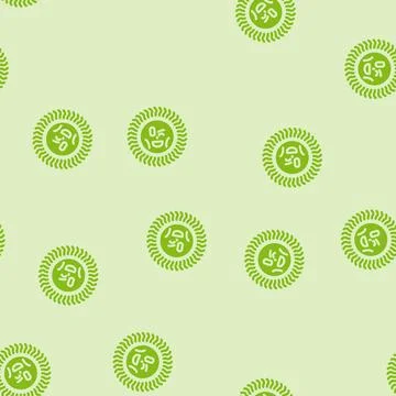 Winking cute sun character glyph vector seamless pattern イラスト素材