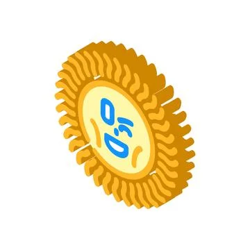 Winking cute sun character isometric icon vector illustration イラスト素材