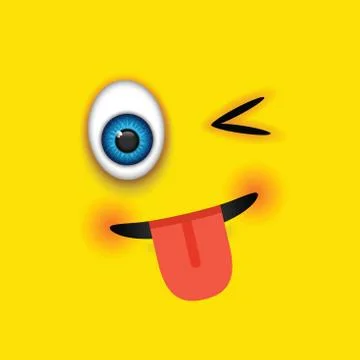Winking emoji Stock Illustration