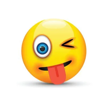 Winking emoji Stock-Illustration