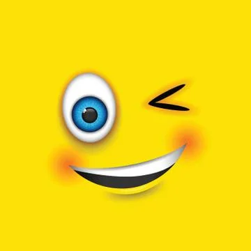 Winking emoji Illustrazione stock