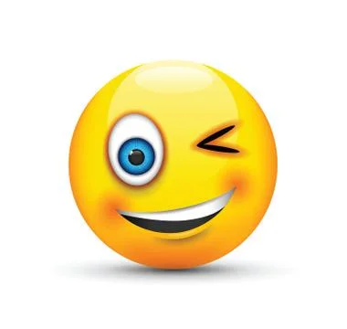 Winking emoji Stock-Illustration