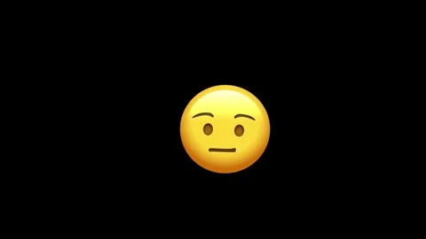 Winking face emoji animation on black background Video stock 329406488