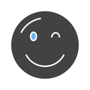 Winking Face icon vector image. Ilustración de archivo