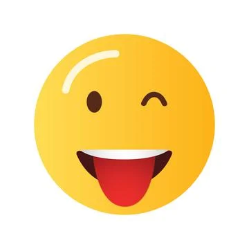 Winking Face with Tongue icon vector image. Illustrazione stock